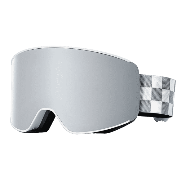 premium ski goggles with 99% anti uv coating and glare resistant lenses