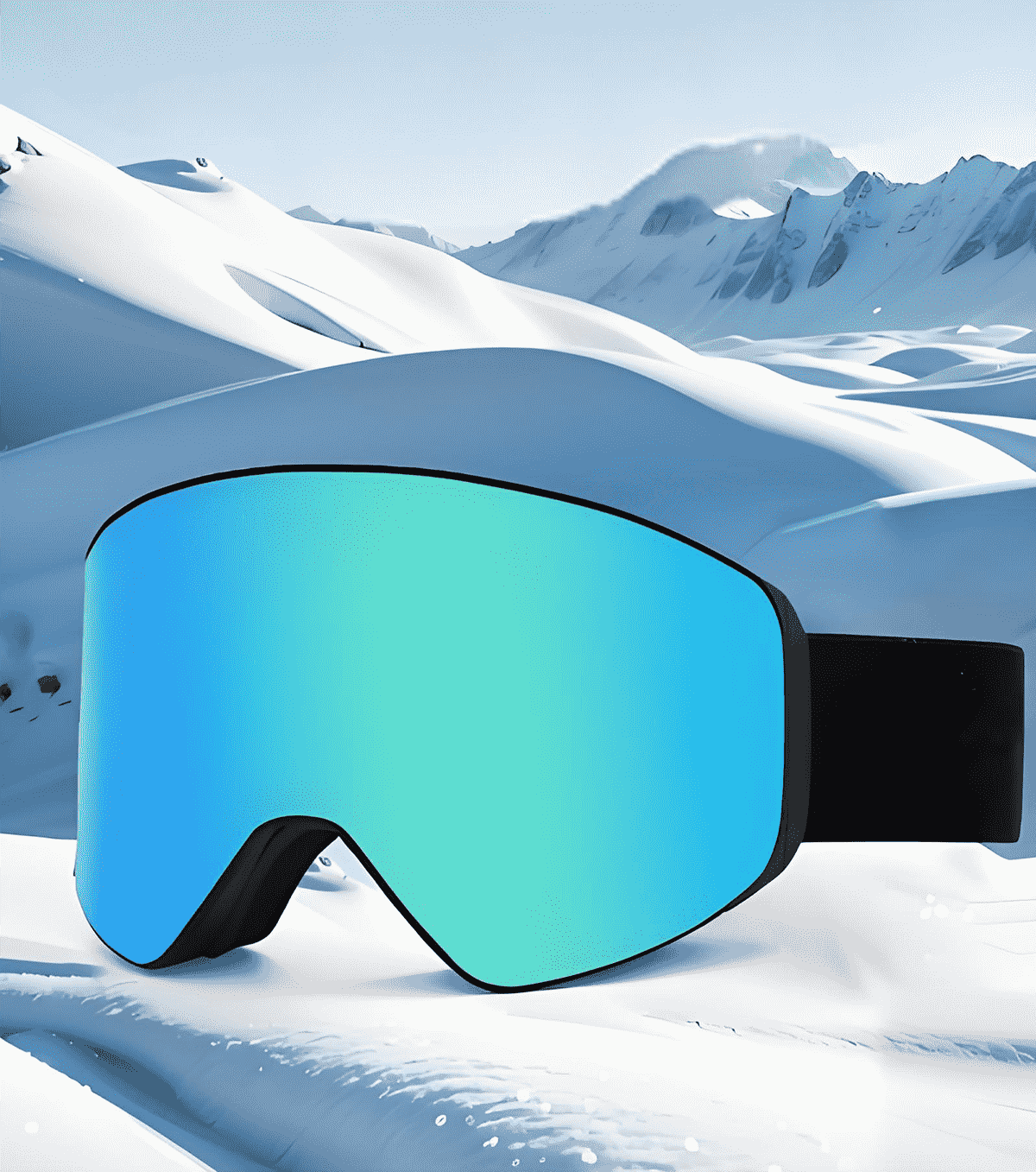 professional ski goggles with impact resistant multi layer lenses and uv defense