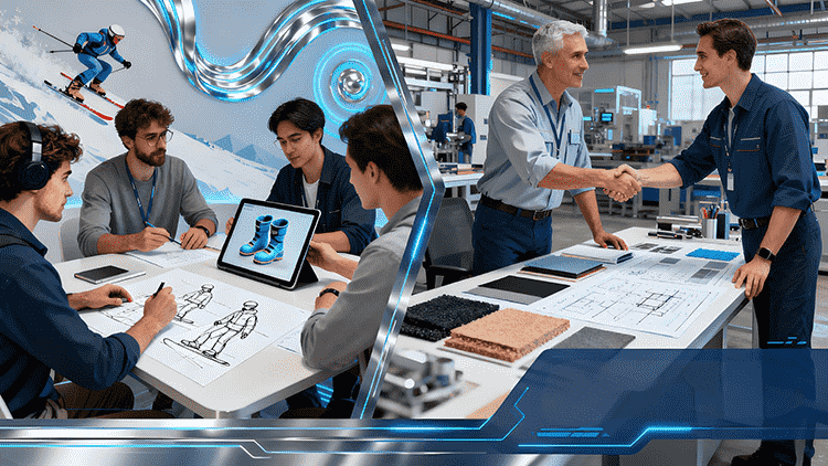 サービス R&D Team Designing Ski Product Prototype