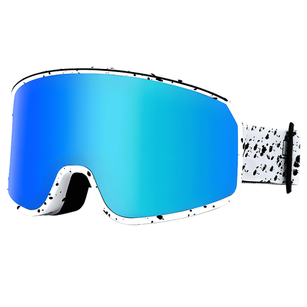 wide view ski goggles with anti fog design and 99% uv protection