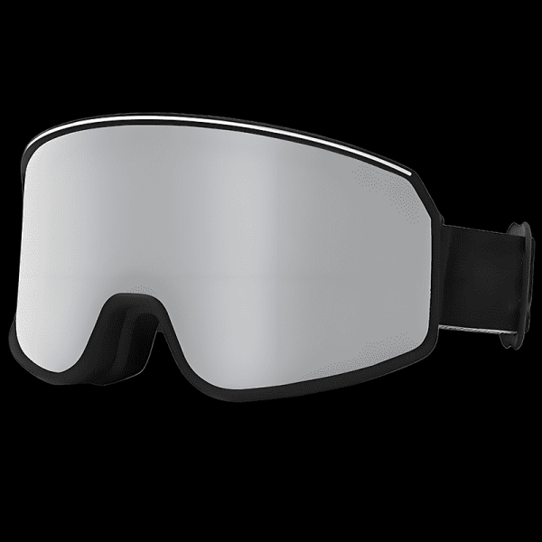 wide view ski goggles with anti fog design and 99% uv protection
