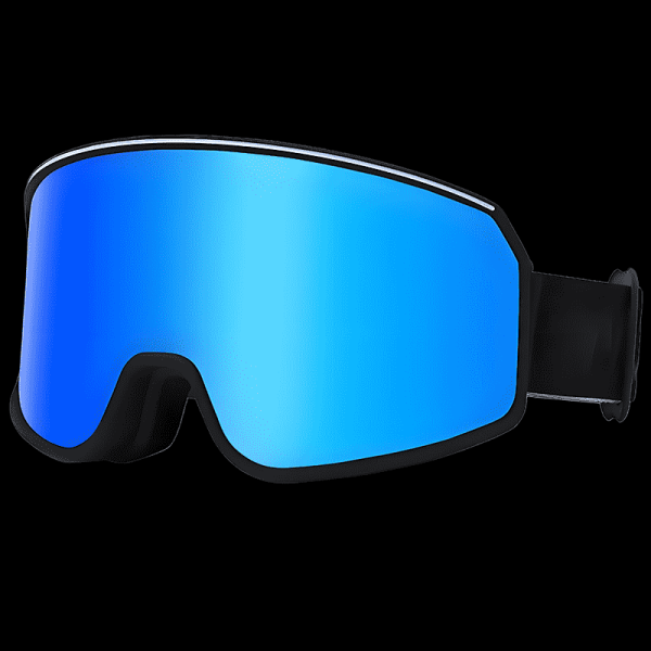 wide view ski goggles with anti fog design and 99% uv protection
