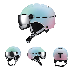 ski helmet with pc shell & ski goggle