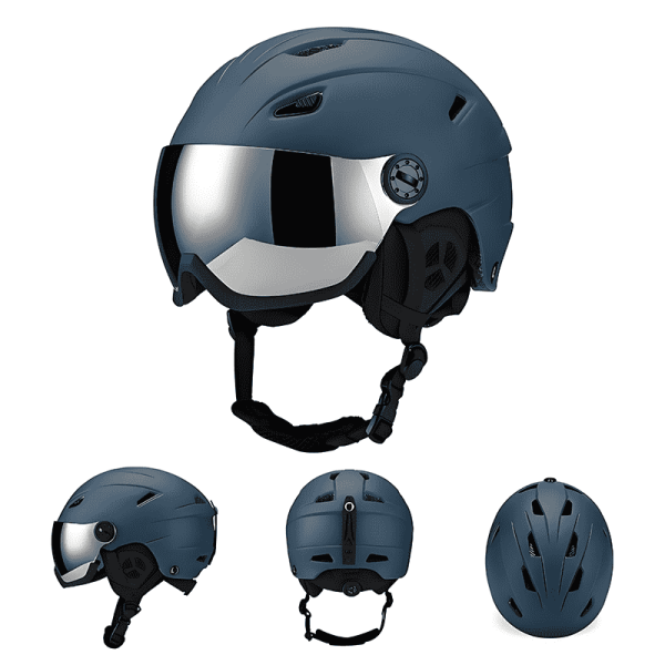 ski helmet with ski goggle & pc shell