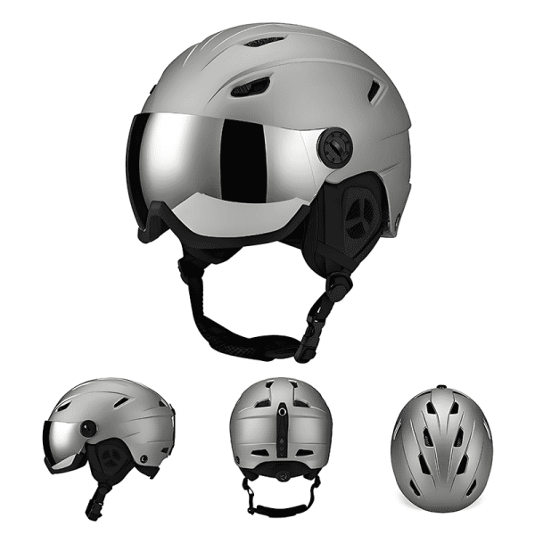 ski helmet with ski goggle & pc shell