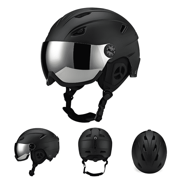 ski helmet with ski goggle & pc shell